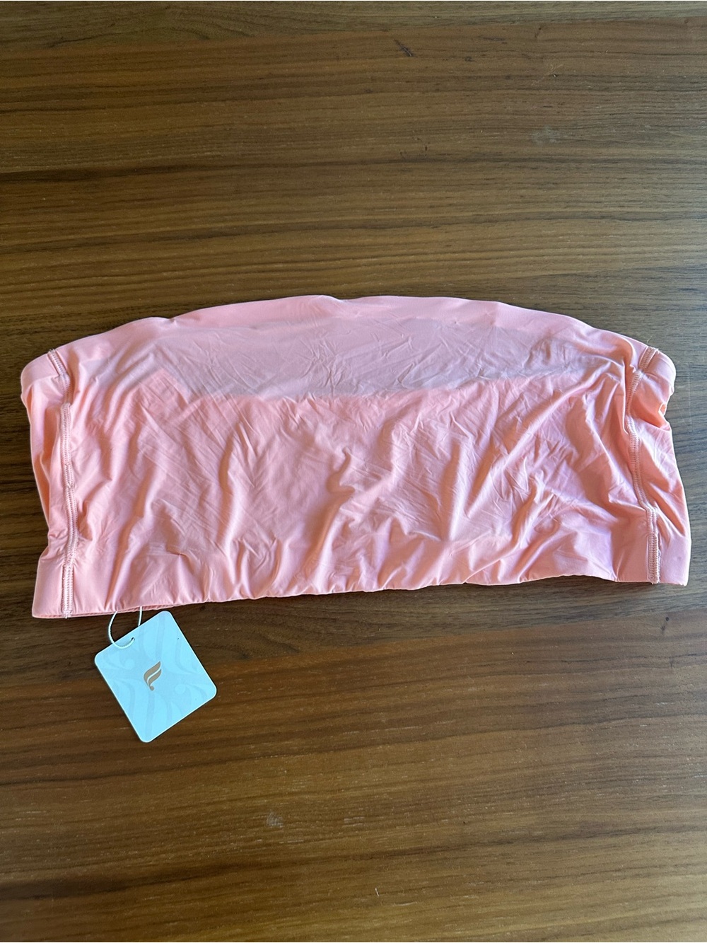 Fabletics Fine Touch Bandeau Bralette in Peach